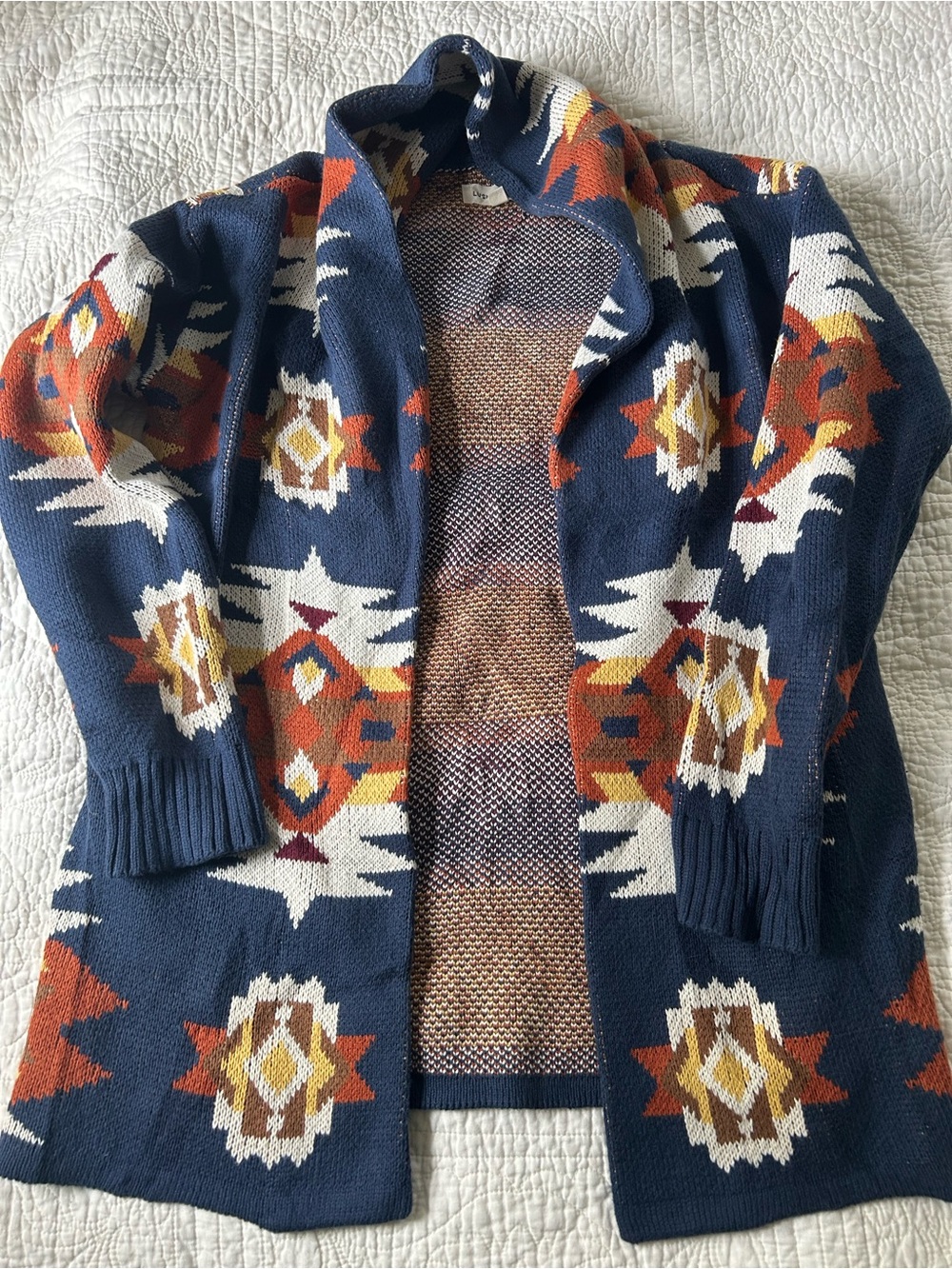 Lucky Brand Aztec Cardigan with pockets